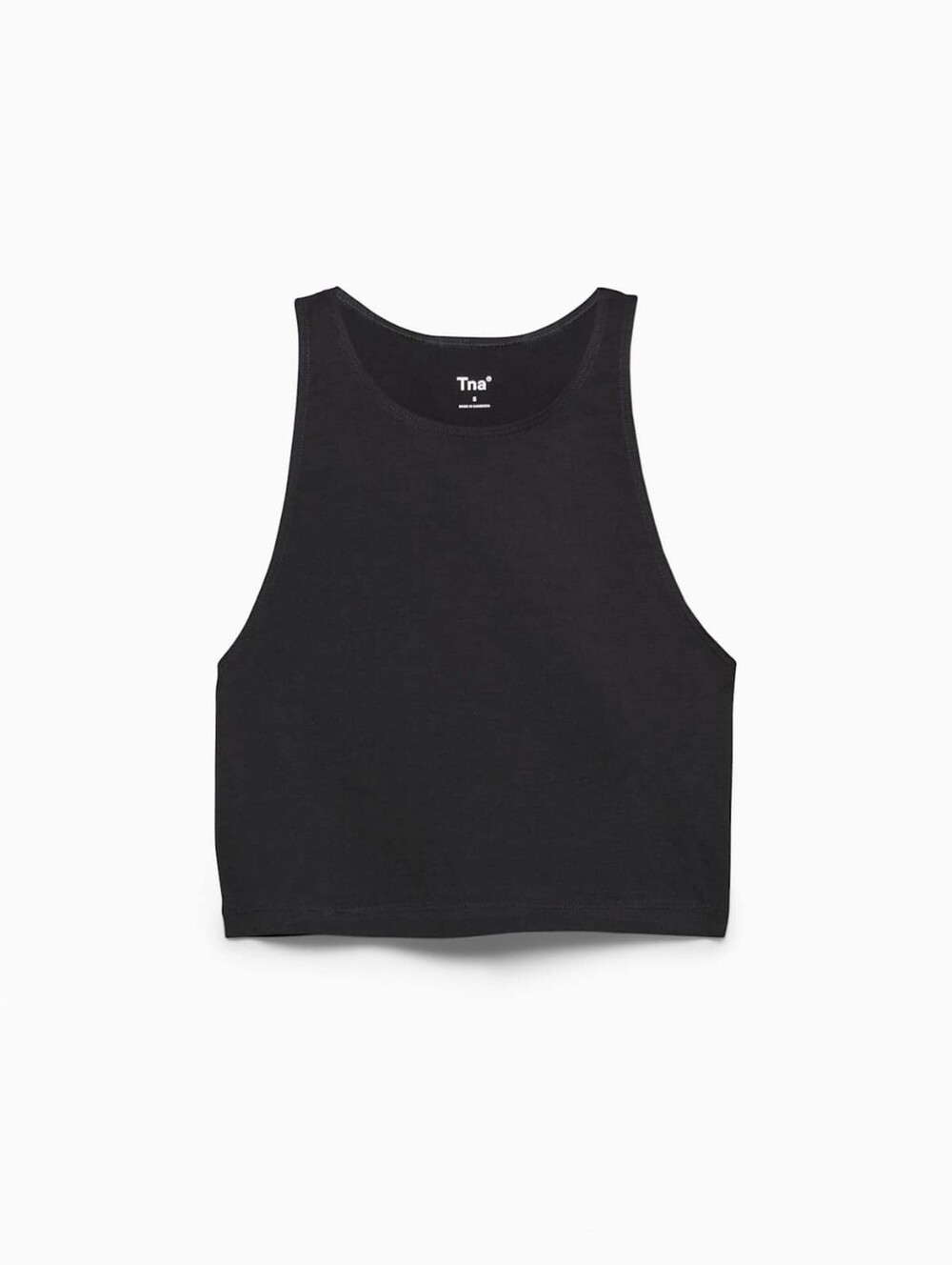 TNA Chill Mission Tank Black Contemporary Casual Cropped XXS Aritzia